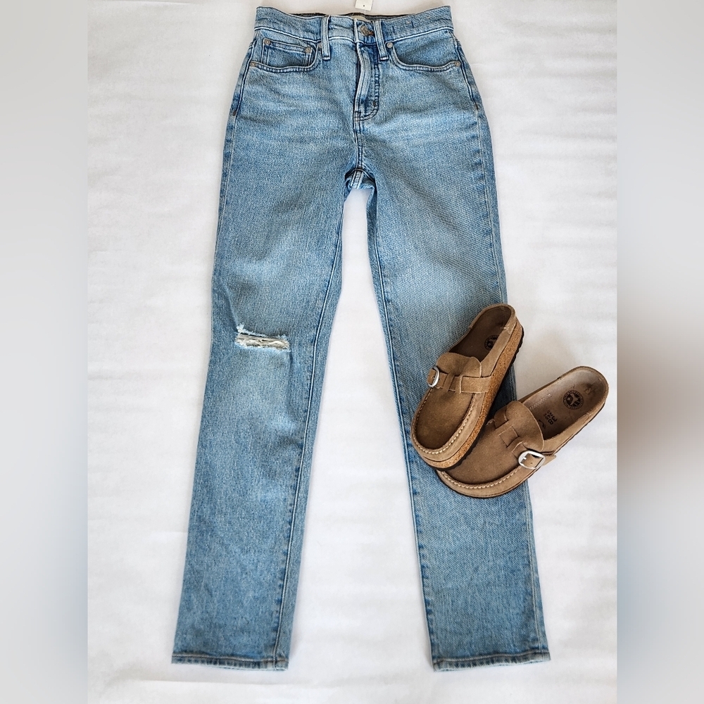 NWT || MADEWELL || The Perfect Vintage medium rinse, Mom jean, denim sz 24